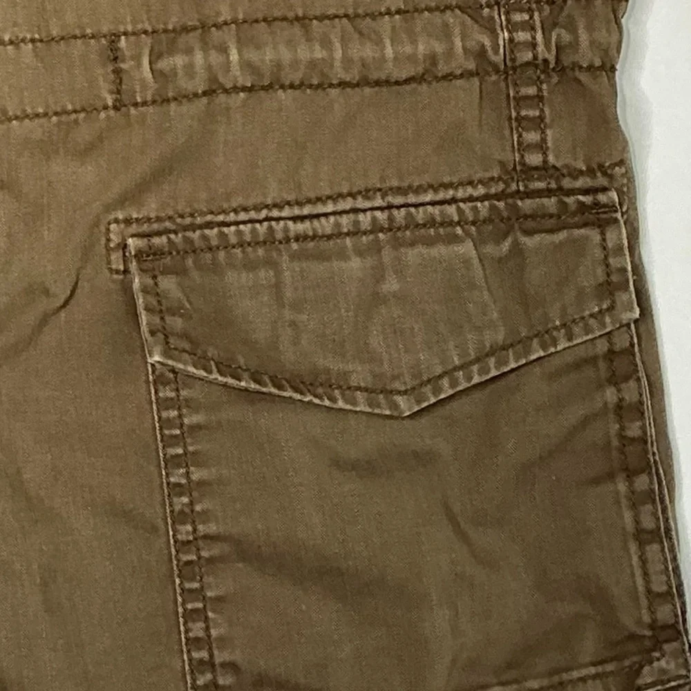 J.Crew Brown Utility Field Jacket Women’s Medium – Distressed Khaki Button-Up - Picture 9 of 15
